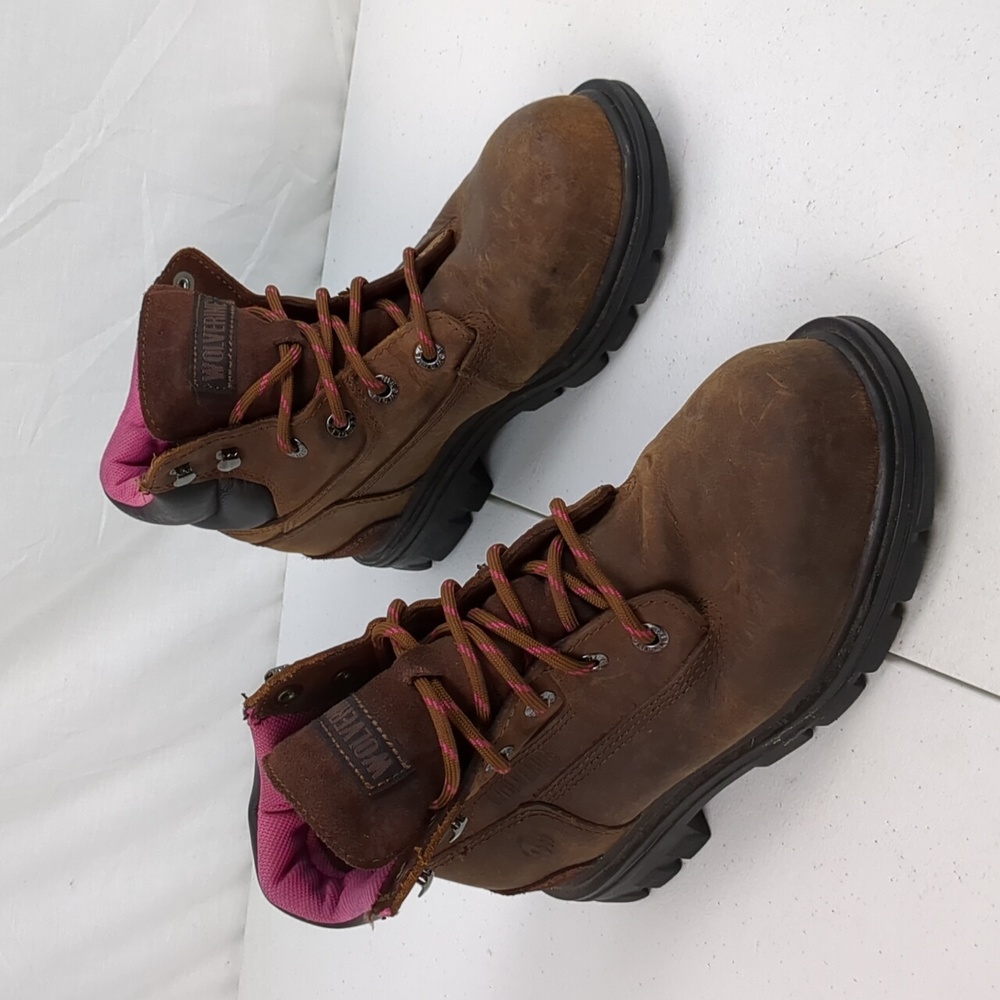 Wolverine Women's Steel Toe Safety Work Boots Size 6 1/2M Brown